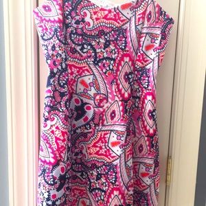 Pink multi colored dress